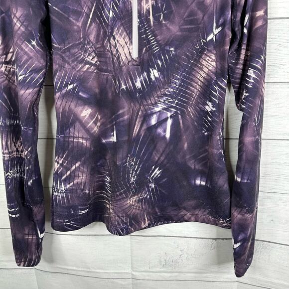 Nike Pro Womens size Small Warm Dri-Fit Half Zip Jacket Pullover Purple Dynasty - Picture 5 of 11